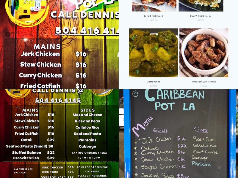 Caribbean Pot LA Menu