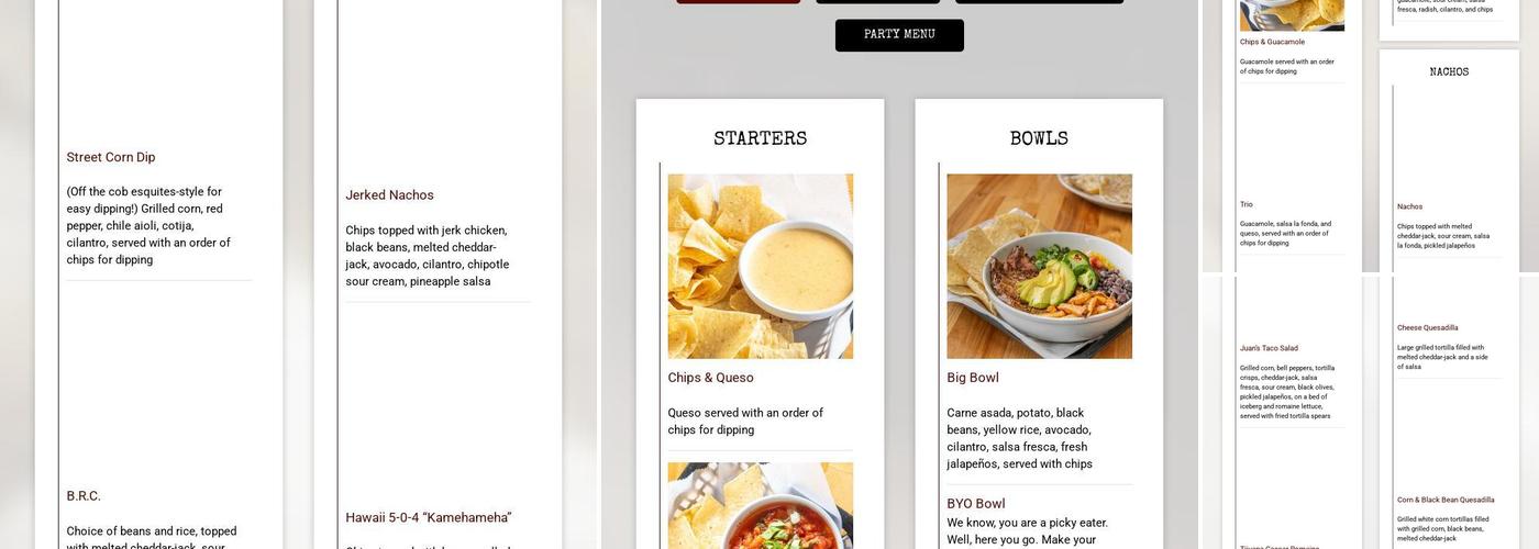 Juan's Flying Burrito - Oak Street Menu