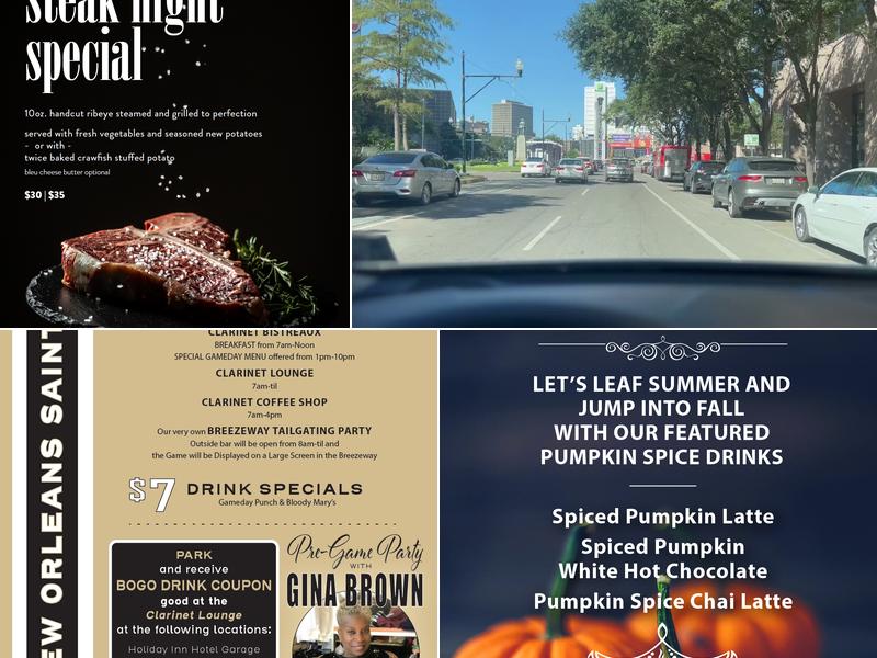 Clarinet Bistreaux Menu