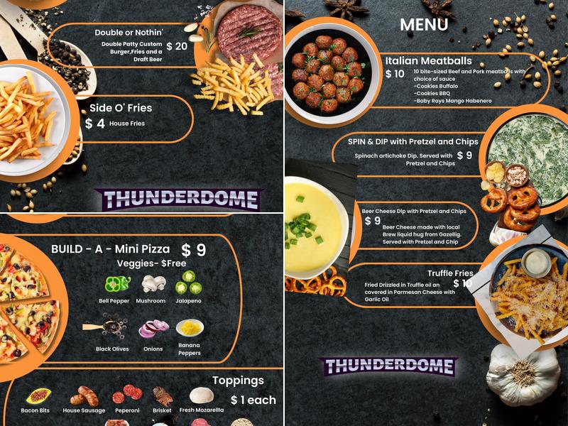 The Thunderdome Menu