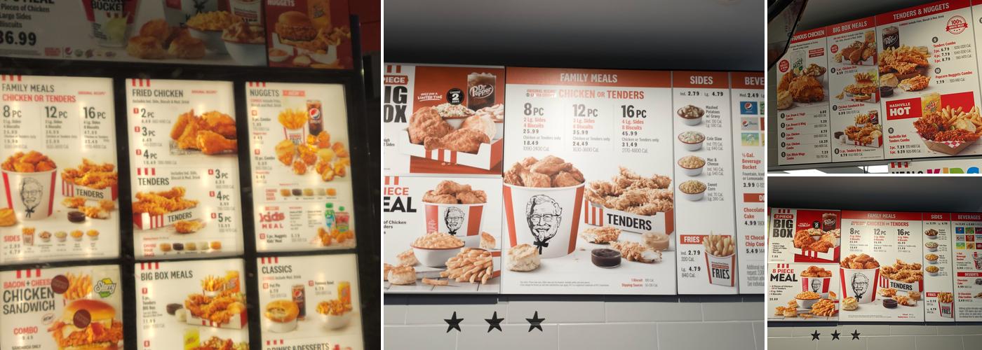 KFC Menu
