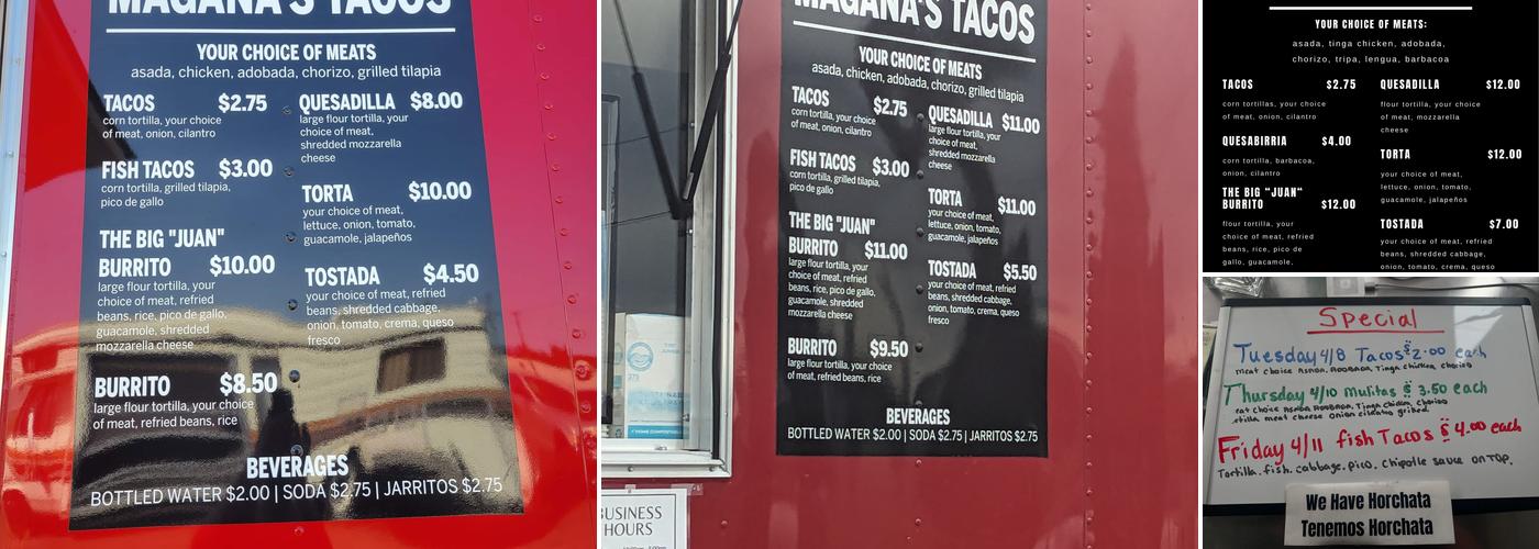 Magaña's Tacos Menu