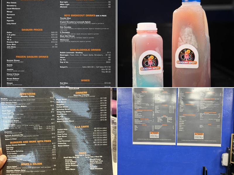 D&B Daiquiri Spot Menu