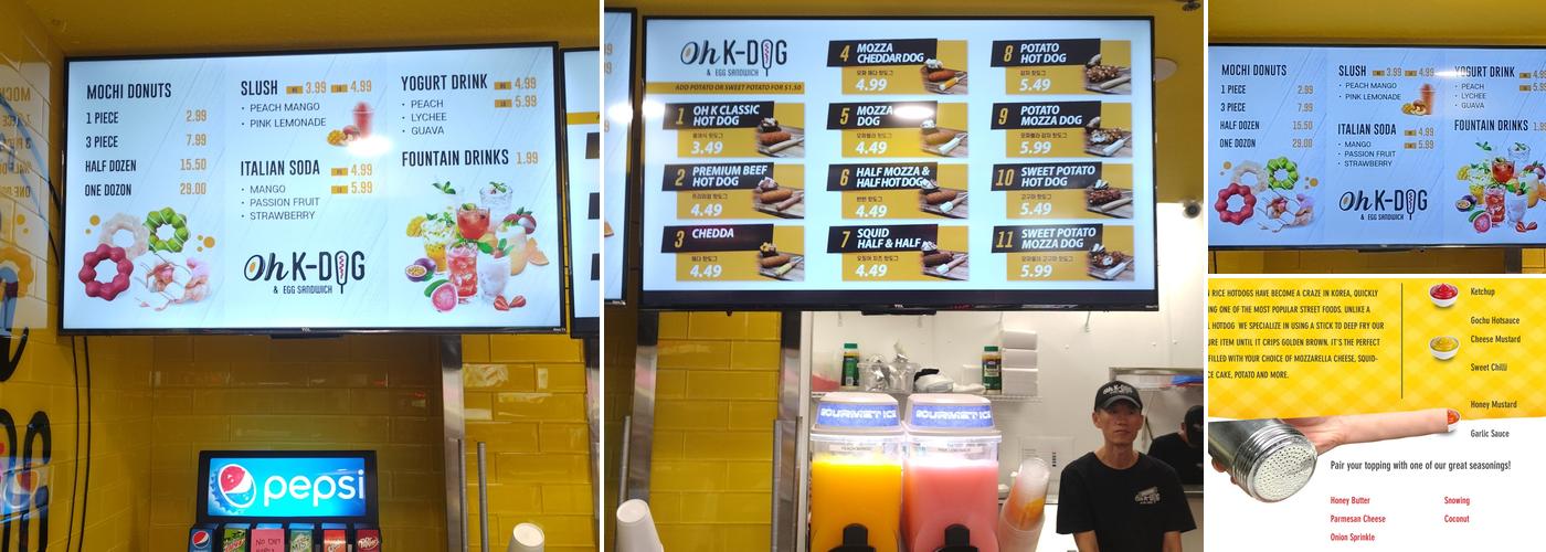 OhK-Dog & Egg Toast Menu