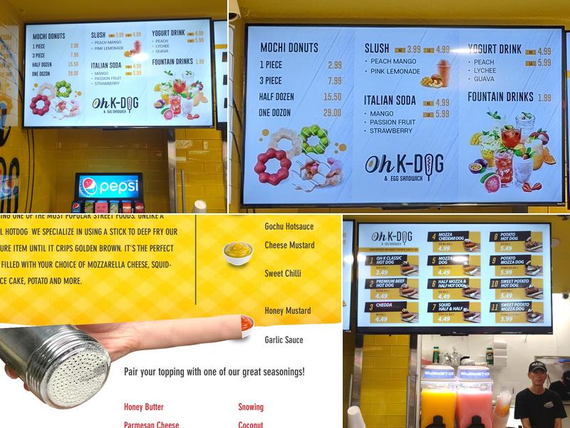 OhK-Dog & Egg Toast Menu