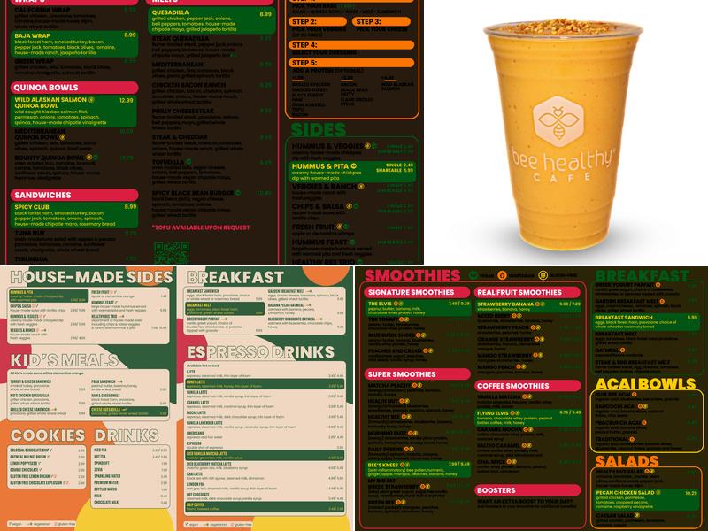 Bee Healthy Cafe (City Place Tower) Menu