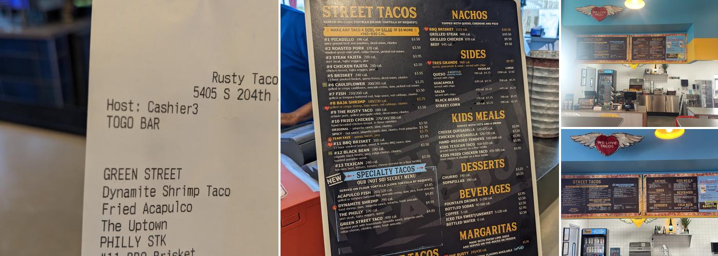Rusty Taco Menu