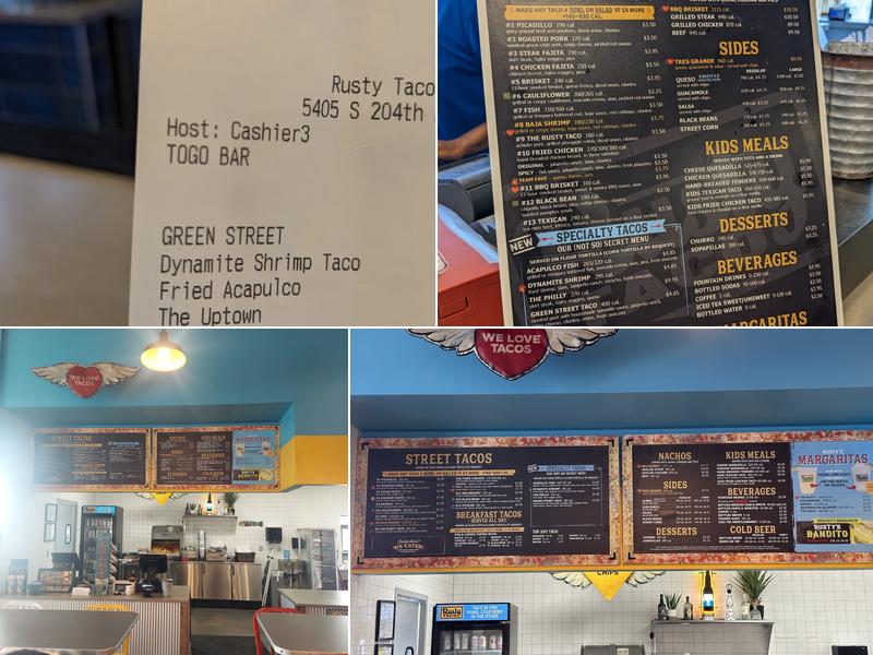 Rusty Taco Menu