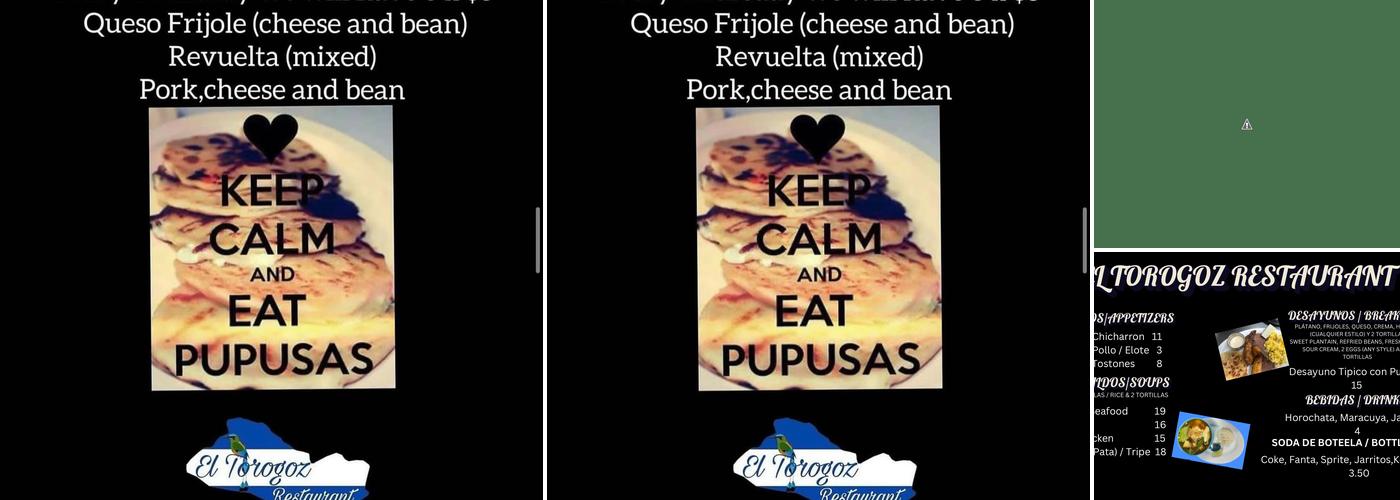 El Torogoz Restaurant Menu