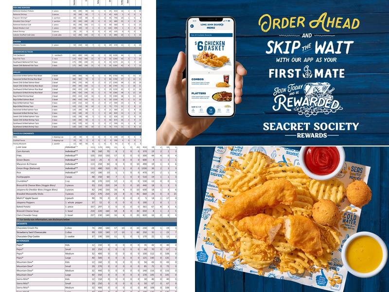 Long John Silver's Menu
