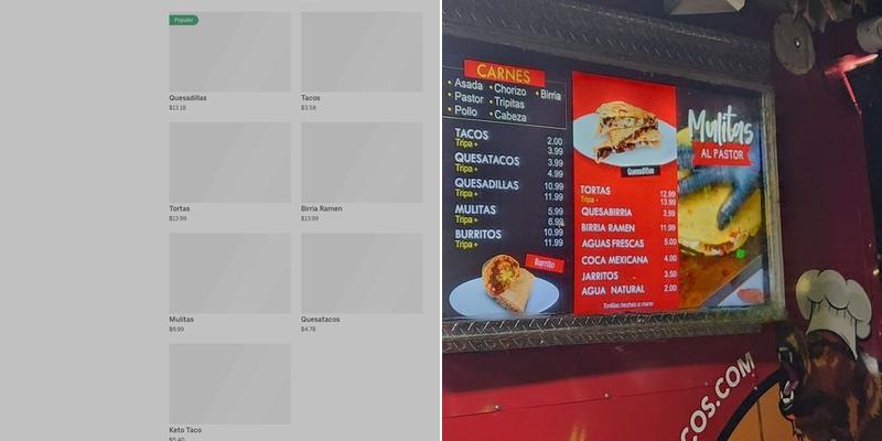 Hungry Bear Tacos Menu