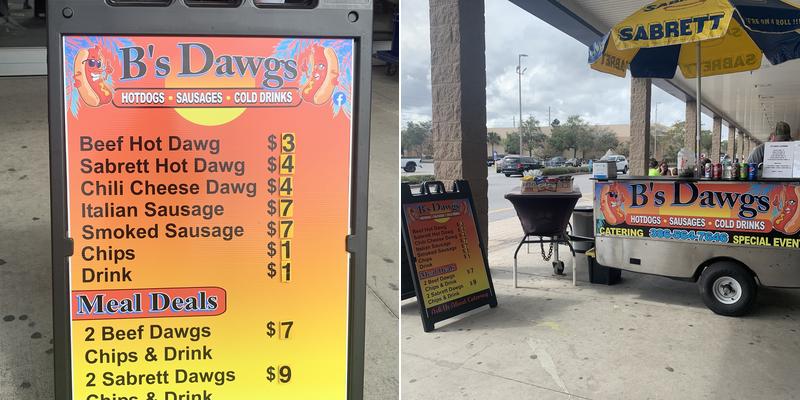 B's Dawgs & Catering Menu