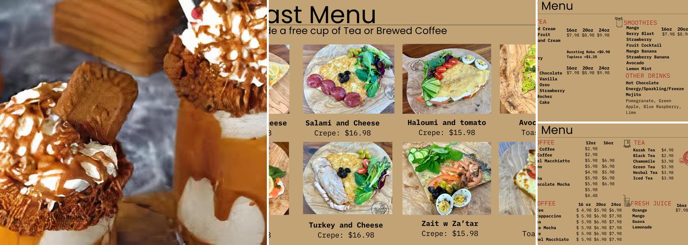 Cello Cafe and Crepes Menu