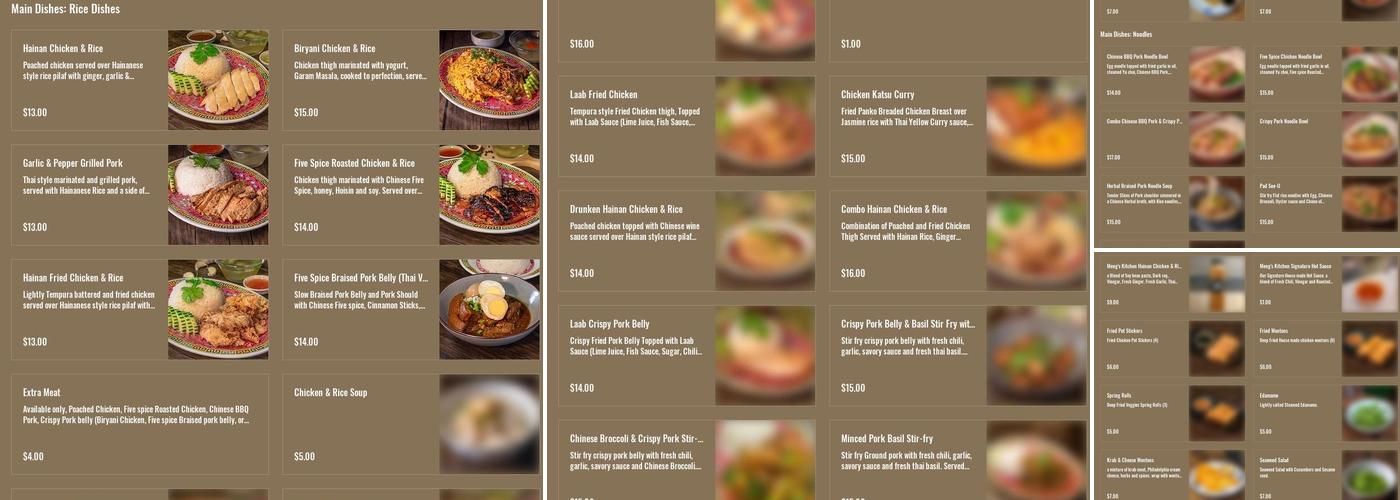Meng's Kitchen Menu