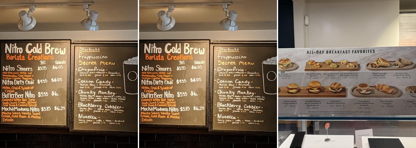Starbucks Menu