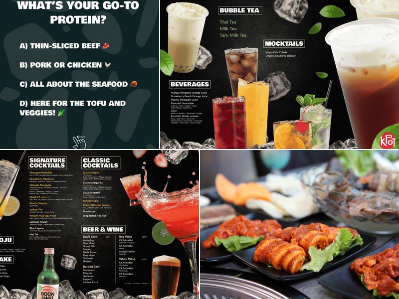 KPOT Korean BBQ & Hot Pot Menu