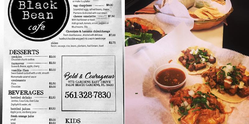 El Black Bean Cafe Menu