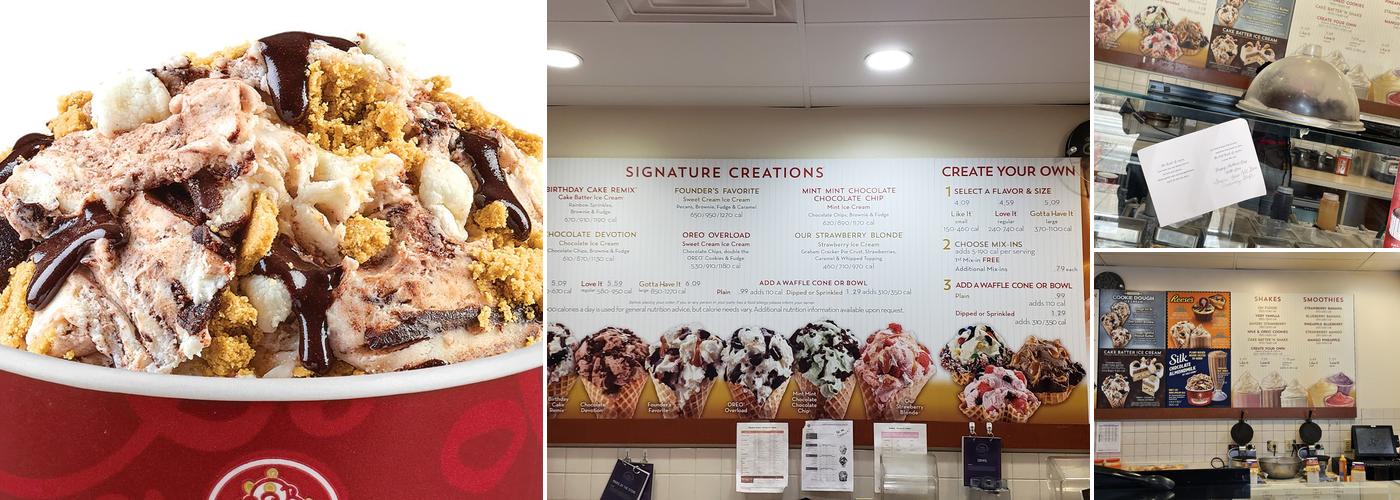Cold Stone Creamery Menu