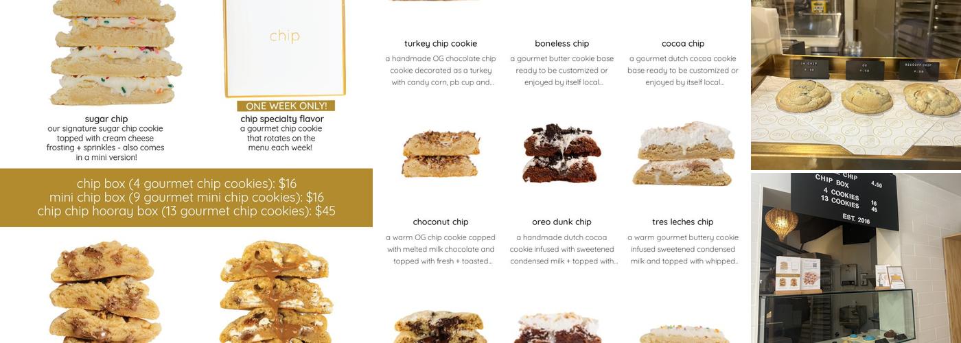 Chip Cookies Menu