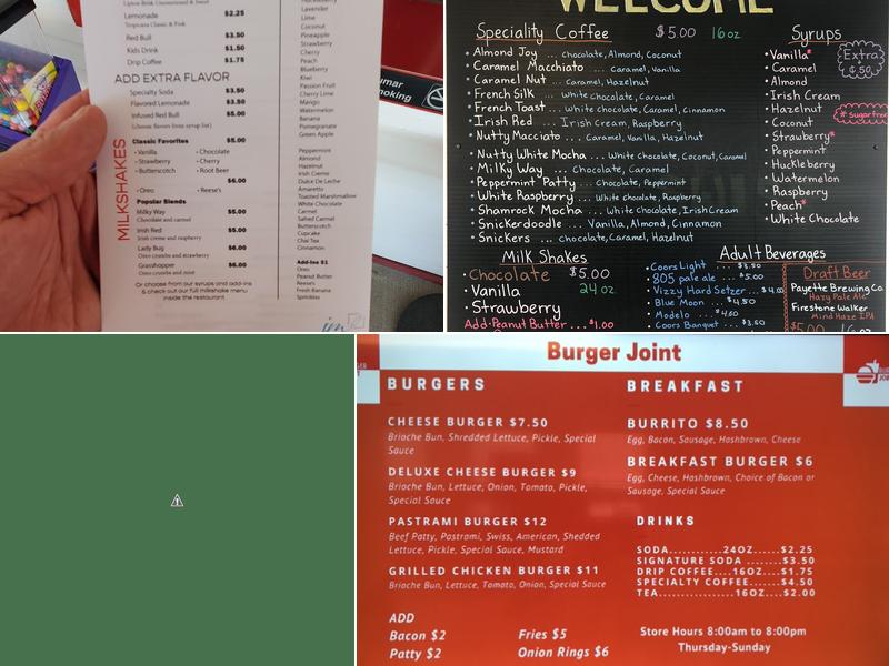 The Burger Joint Menu