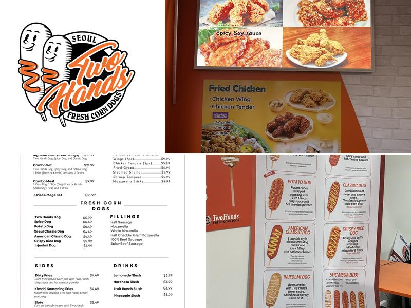 Two Hands Corn Dogs Menu