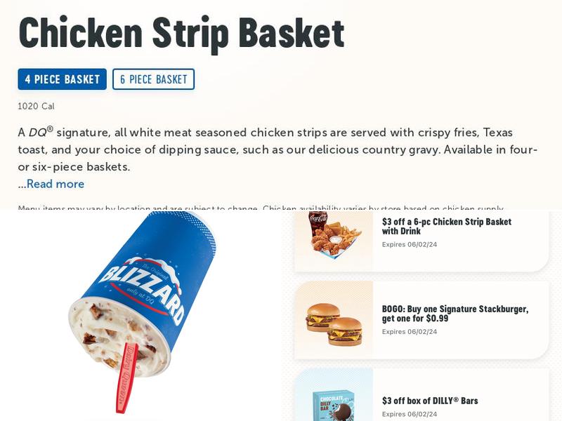 Dairy Queen Grill & Chill Menu