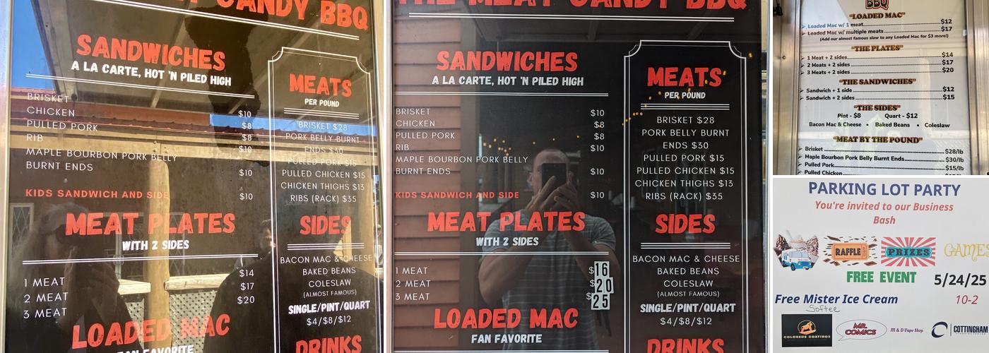 Meat Candy BBQ Menu