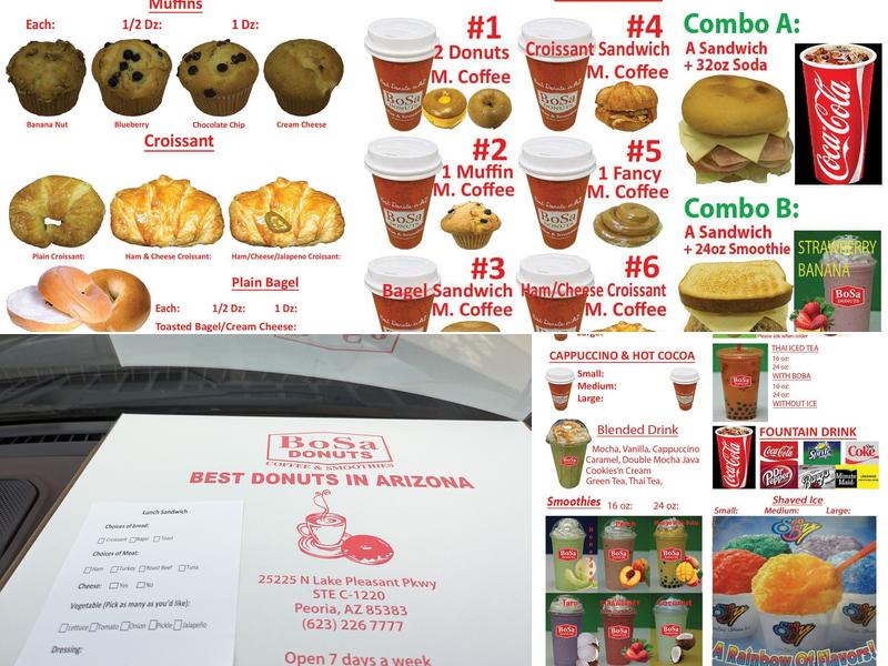 Bosa Donuts Menu