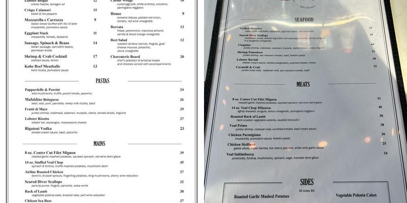 P SQUARE LOUNGE Menu