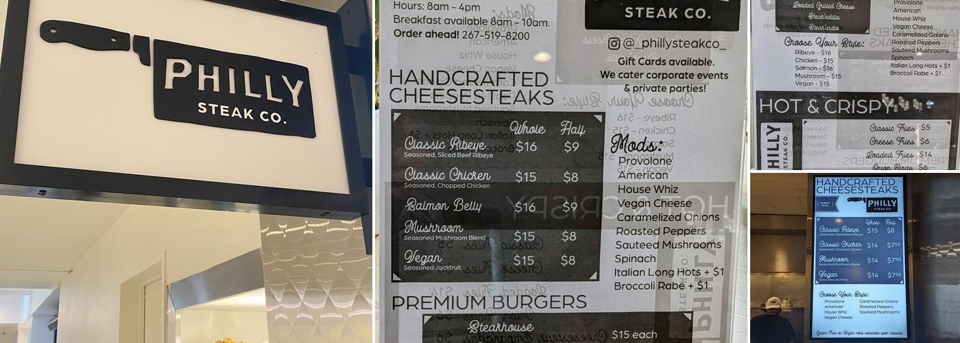 Philly Steak Co. Menu