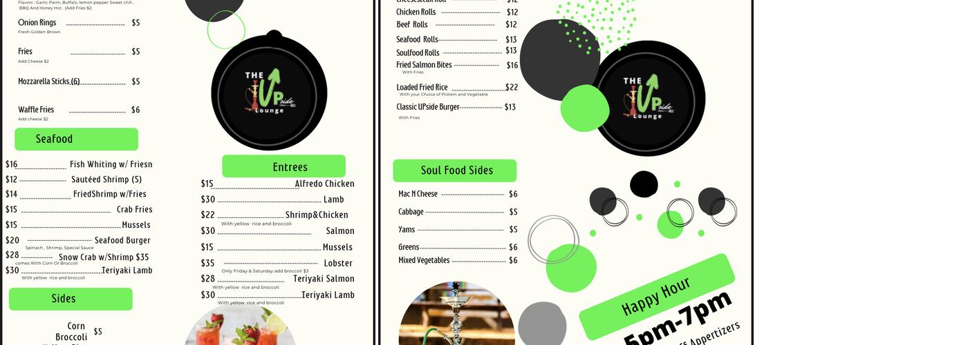 The Upside Bar & Lounge Menu