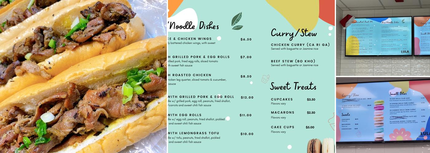 Lula Bánh Mì and Bakery Menu