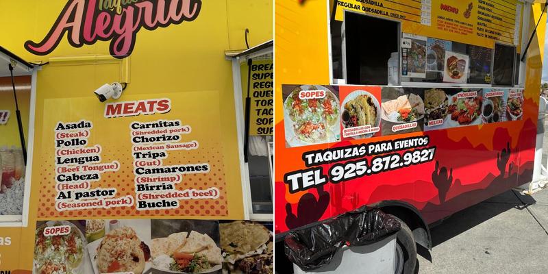 Alegria Menu