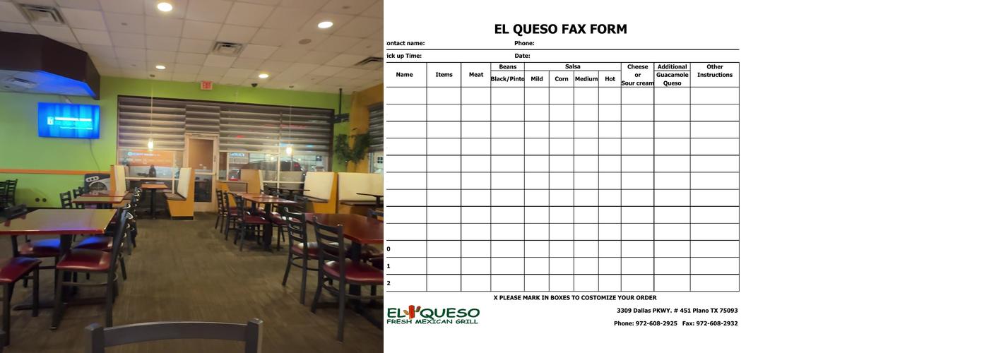 El Queso Menu
