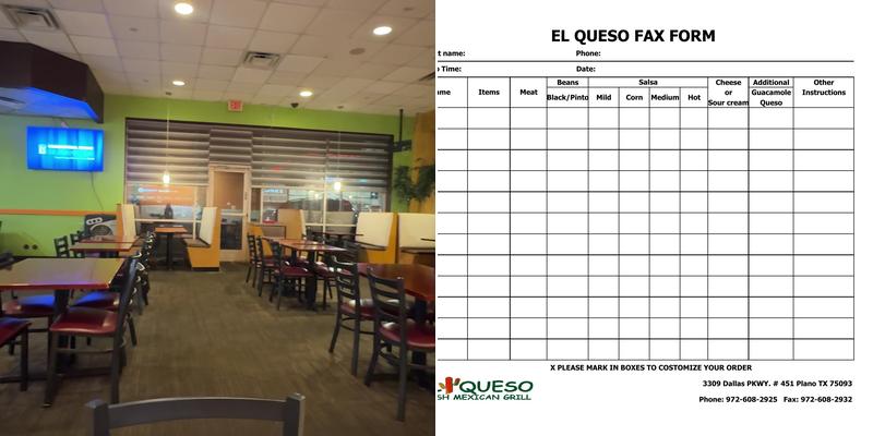 El Queso Menu