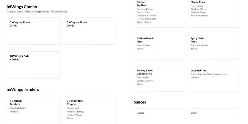 iniWings - This isn't just iniWings! Menu