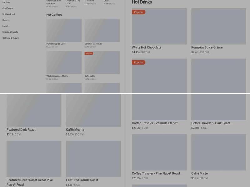 Starbucks Menu