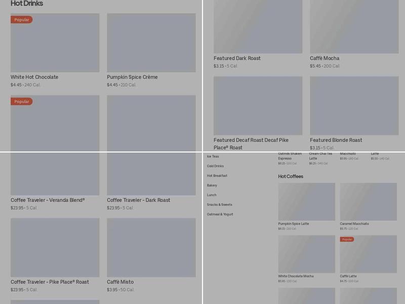 Starbucks Menu