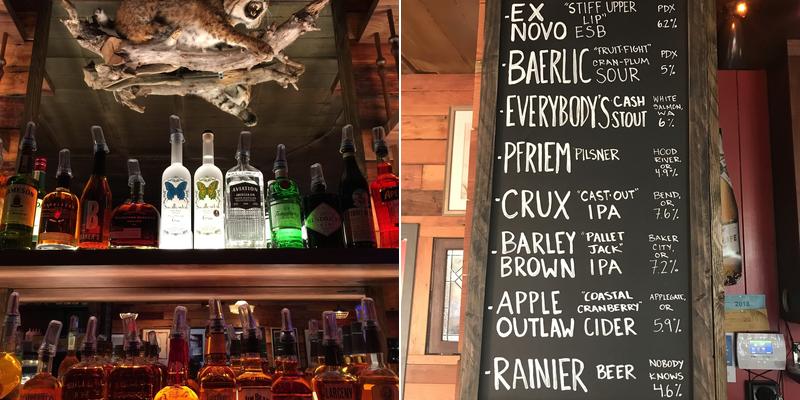 Cat's Paw Saloon Menu