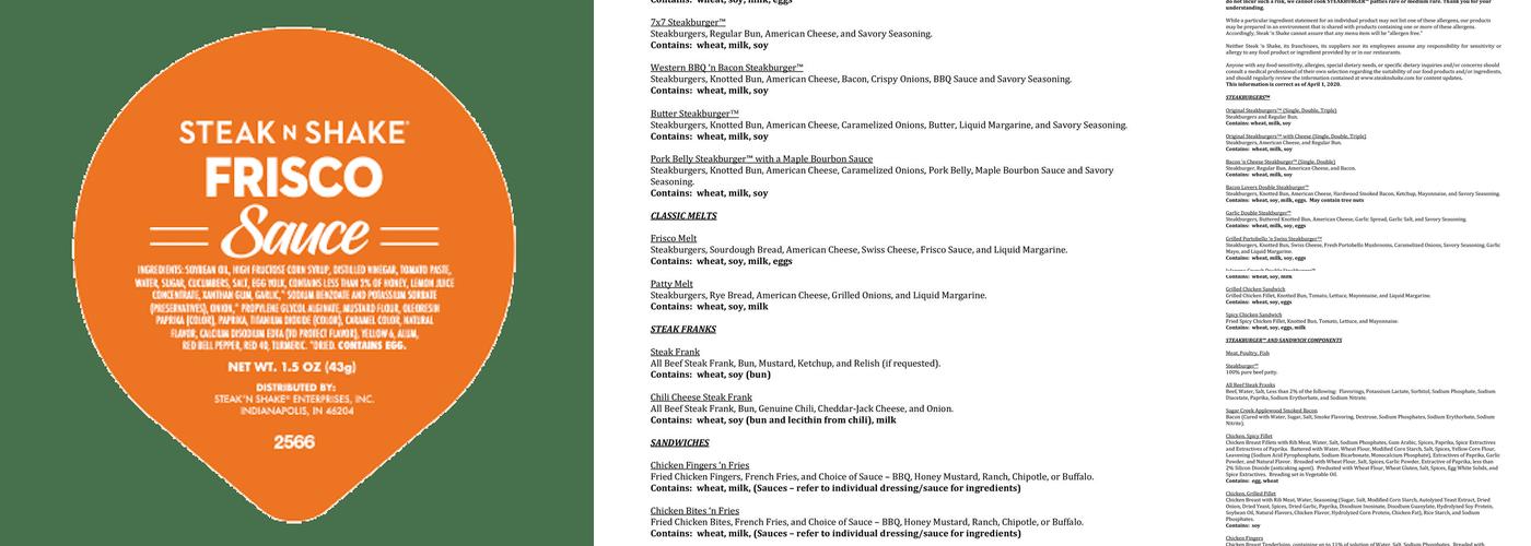 Steak 'n Shake Menu