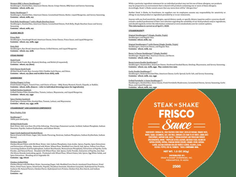 Steak 'n Shake Menu