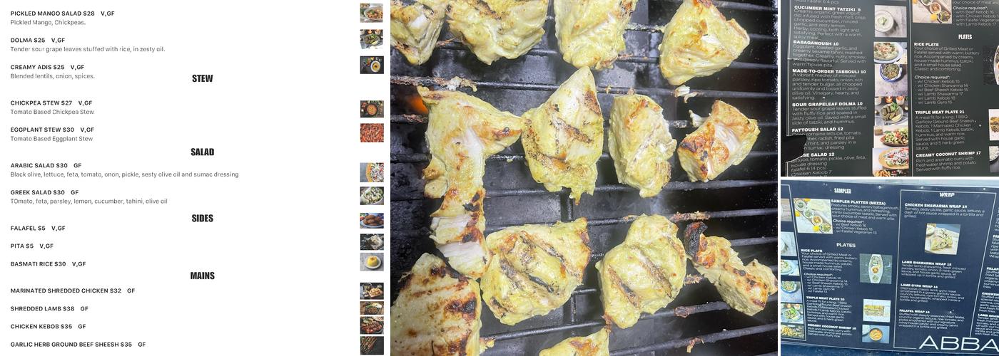 ABBAS Menu