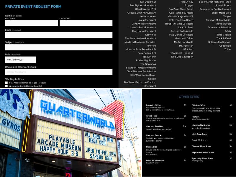 QuarterWorld Arcade Menu