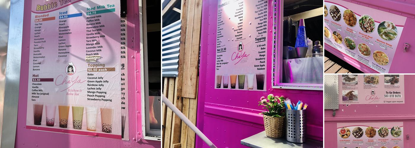 Cha Ya Kitchen and Boba Tea Menu