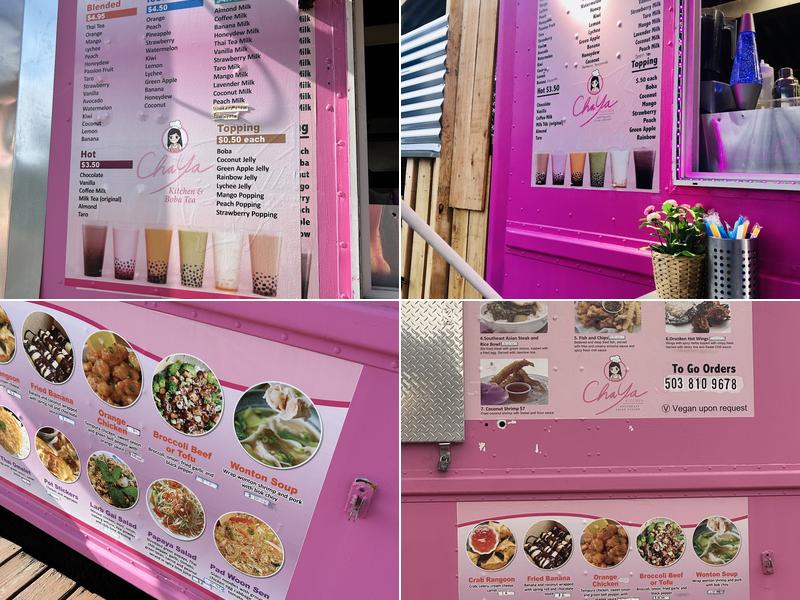 Cha Ya Kitchen and Boba Tea Menu