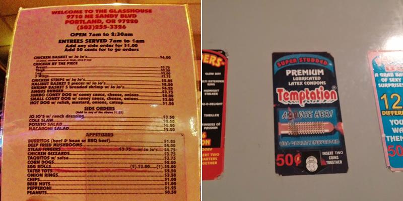 Glass House Tavern Menu