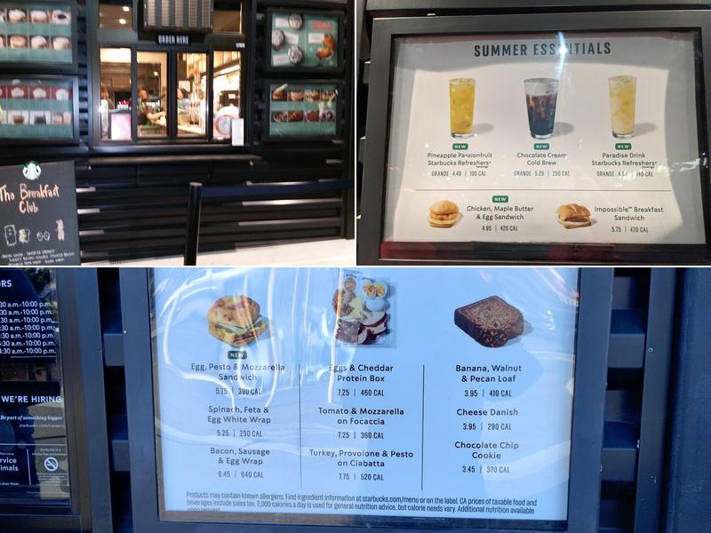 Starbucks Menu