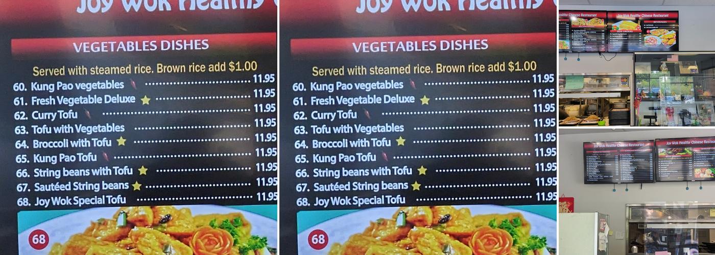 Joy Wok Menu