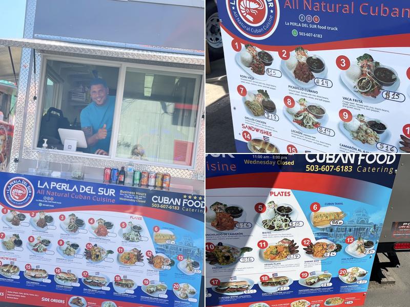 La Perla del Sur Cuban Food Menu