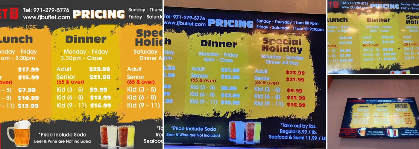 FJ Buffet Menu